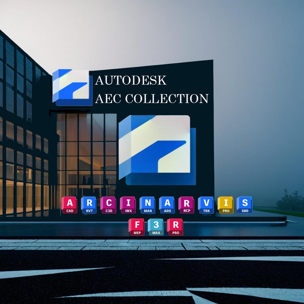Autodesk AEC Collection — багцад орсон AutoCAD, Revit, Civil 3D, Navisworks зэрэг программын лого бүхий зураг