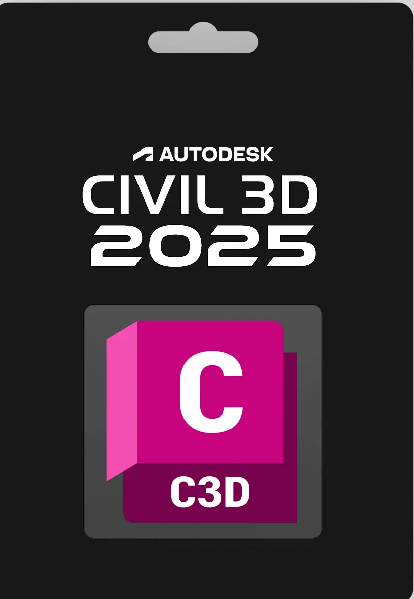 Autodesk Civil 3D 2027 лицензийн карт — C3D цэнхэр-ягаан лого